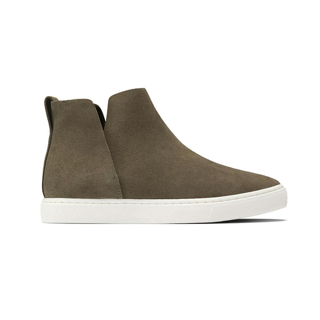 Women's ankle bootie - Falcon in water resistant olive green suede - view 5